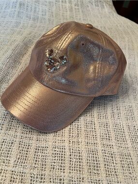 Disney Metallic Rose Gold Sequin Mickey Cap
